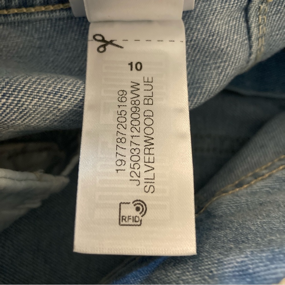 Veronica Beard Revolve Moxie Mini Skirt in Silverwood Blue Size 10 EUC - Picture 14 of 14
